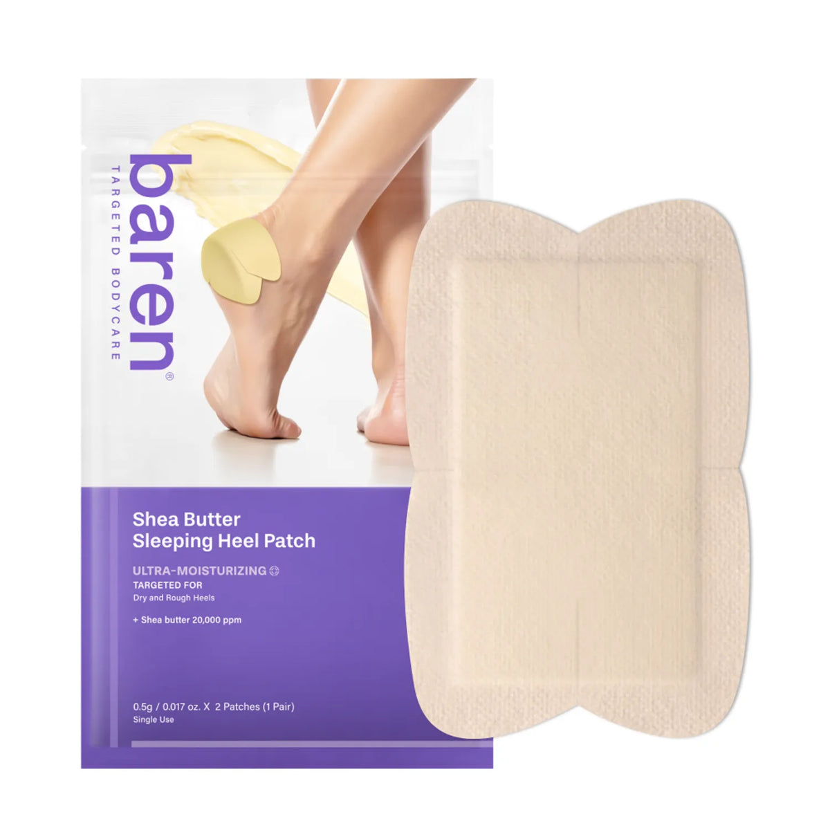 [baren] Shea Butter Sleeping Heel Patch 1 Pair (2 patches)
