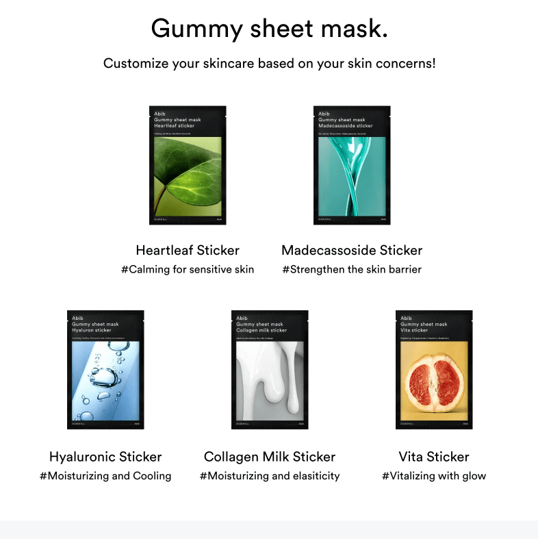 [Abib] Gummy Sheet Mask Heartleaf Sticker - Palace Beauty