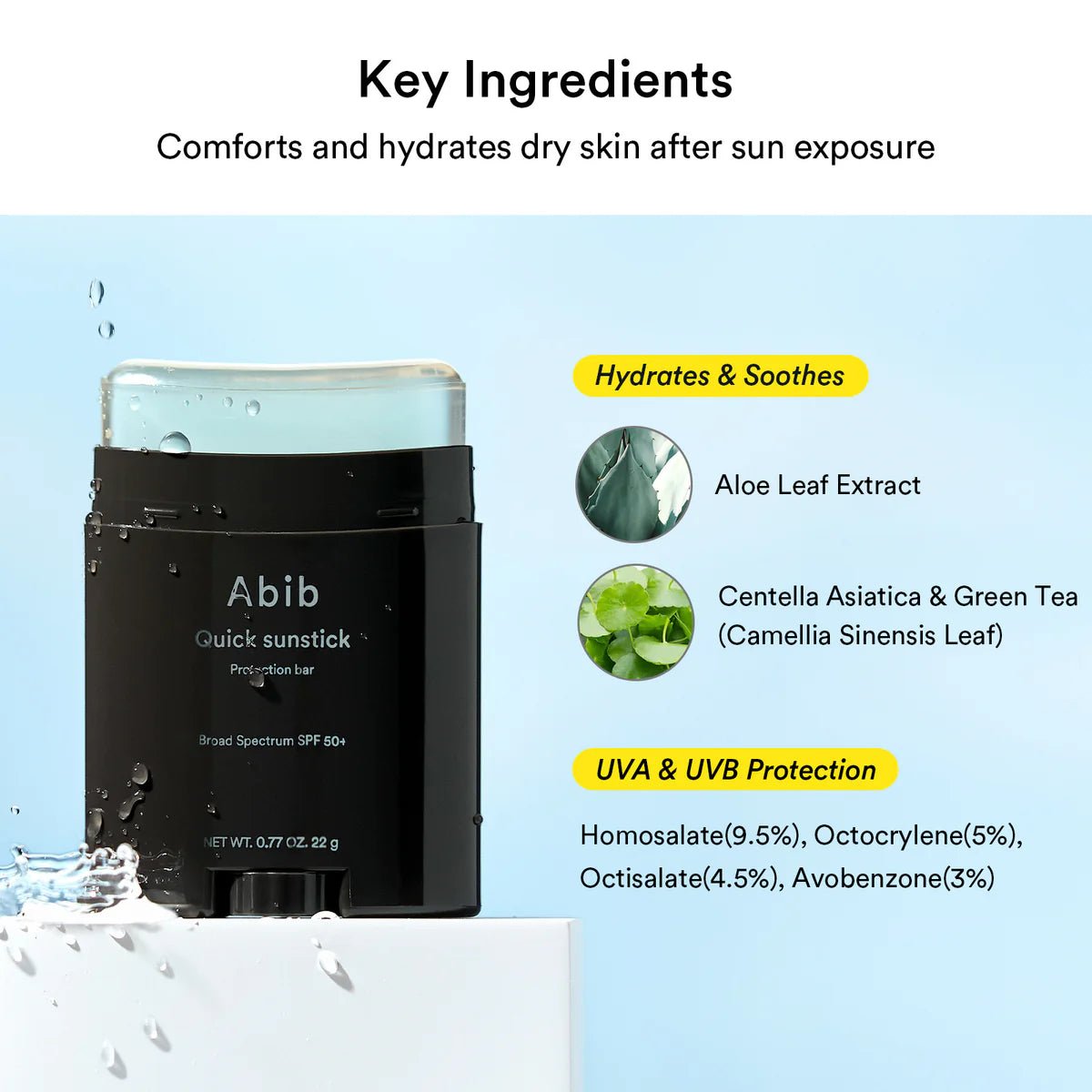 [Abib] Quick Sun Stick Protection Bar SPF50+/Broad Spectrum (0.77oz/22g) - Palace Beauty