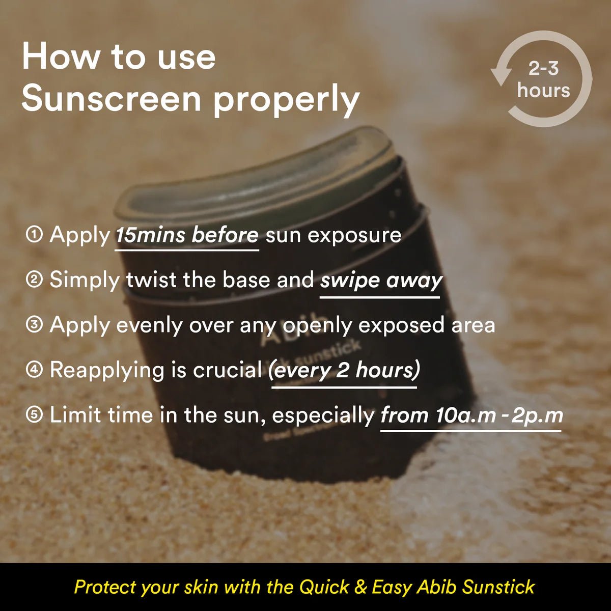 [Abib] Quick Sun Stick Protection Bar SPF50+/Broad Spectrum (0.77oz/22g) - Palace Beauty