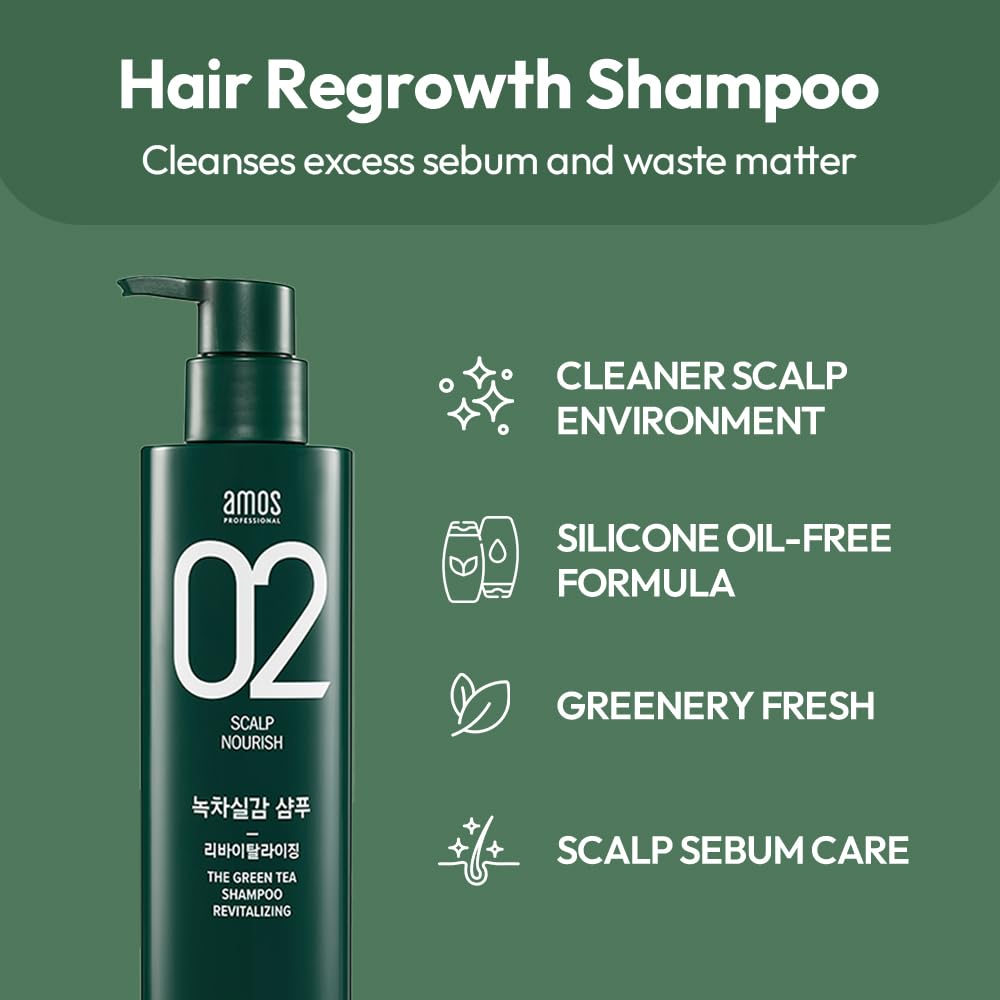 [AMOS] PROFESSIONAL The Green Tea Shampoo (500ml/16.9fl.oz) - Palace Beauty