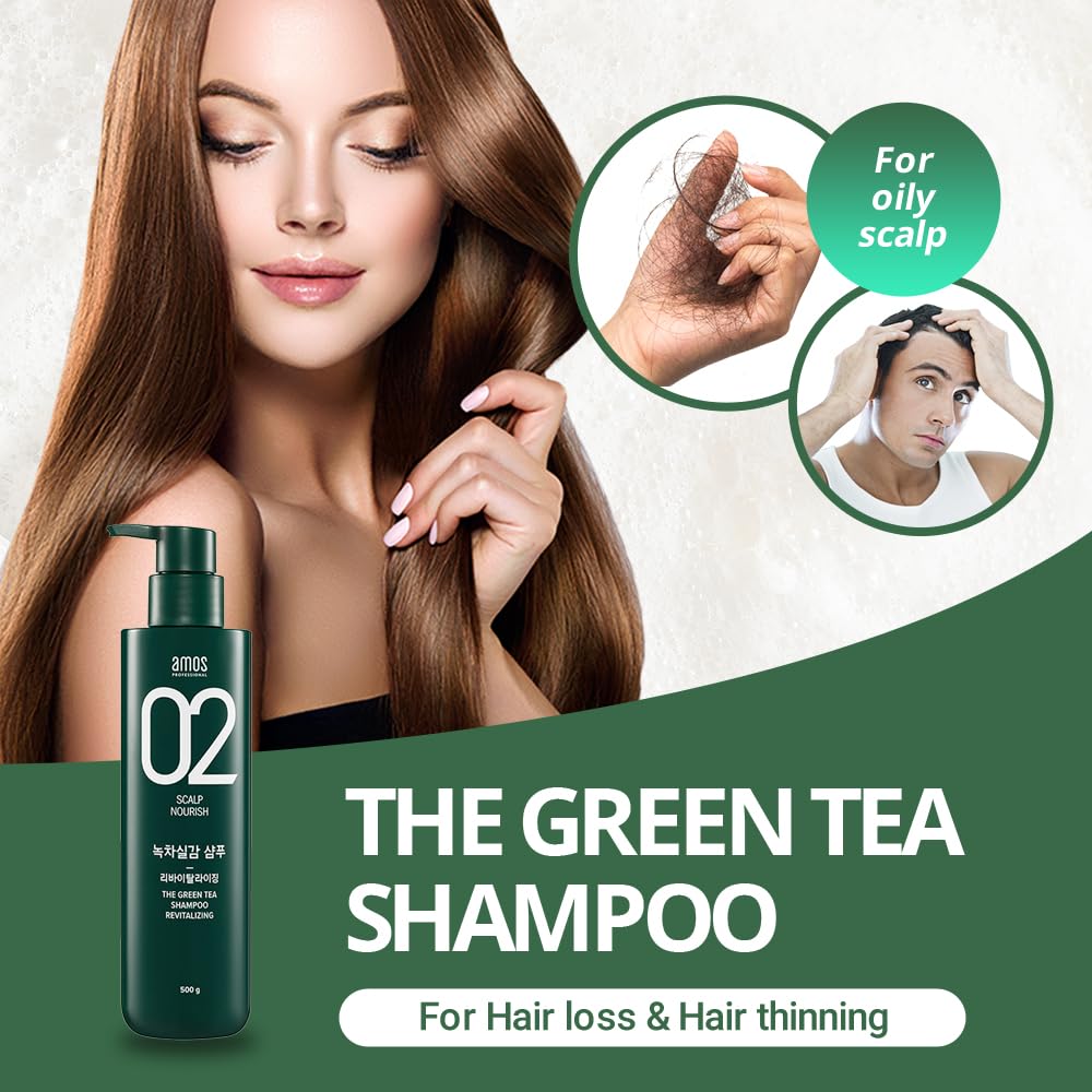 [AMOS] PROFESSIONAL The Green Tea Shampoo (500ml/16.9fl.oz) - Palace Beauty
