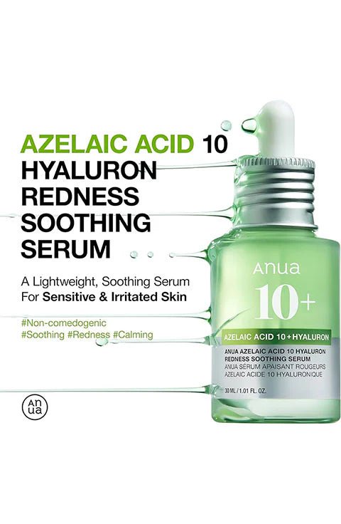 [Anua] Azelaic Acid 10 Hyaluron Redness Soothing Serum (30mL/1.01fl.oz) - Palace Beauty