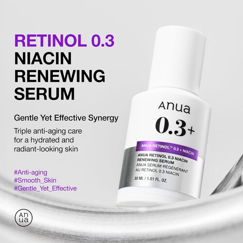 [Anua] *renewal* Nano Retinol 0.3% + Niacin Renewing Serum 30ml - Palace Beauty