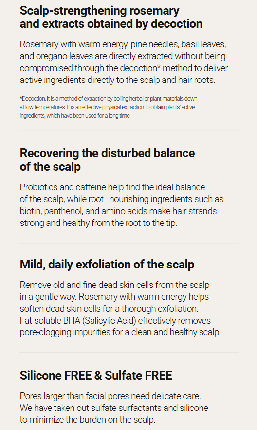 [AROMATICA] Rosemary Scalp Scaling Shampoo 400ml - Palace Beauty