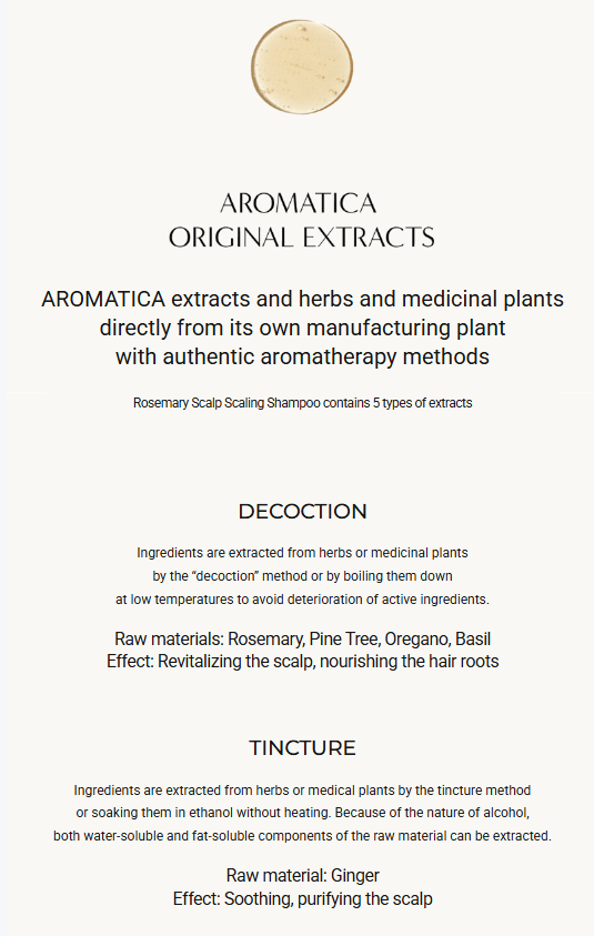 [AROMATICA] Rosemary Scalp Scaling Shampoo 400ml - Palace Beauty