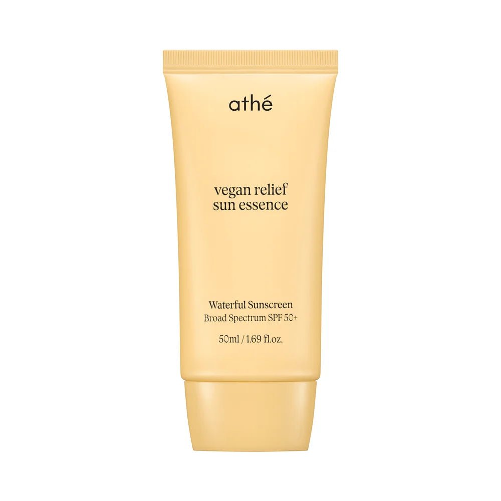 [athe] Vegan Relief Sun Essence waterful sunscreen broad spectrum SPF50+ 50ml - Palace Beauty