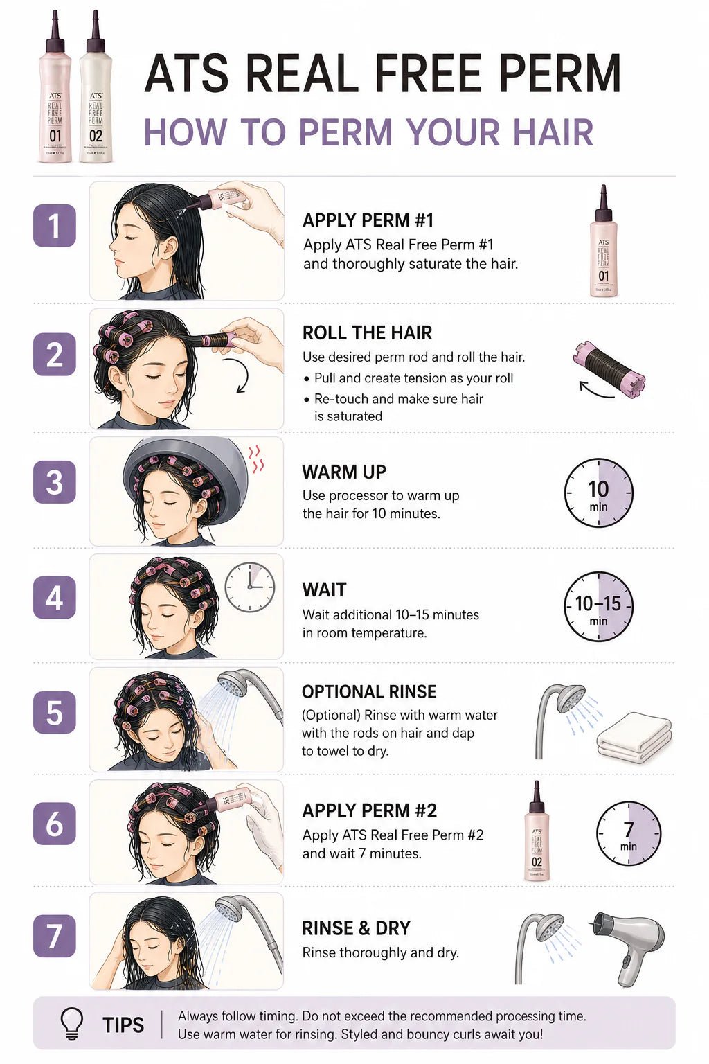 [ATS] Real Free Perm Set 01&02 (150ml/5.1fl.oz) - Palace Beauty