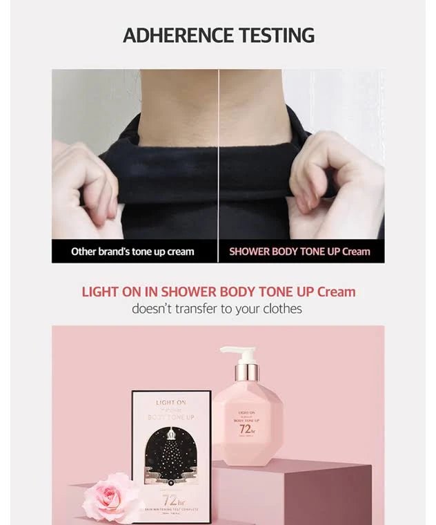 [B.O.M] LIGHT ON in Shower Body Tone up 72hr (290ml) - Palace Beauty