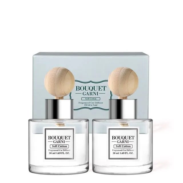 [BOUQUET GARNI] Fragrance Car Diffuser (white musk or soft cotton) 50ml X 2pcs - Palace Beauty