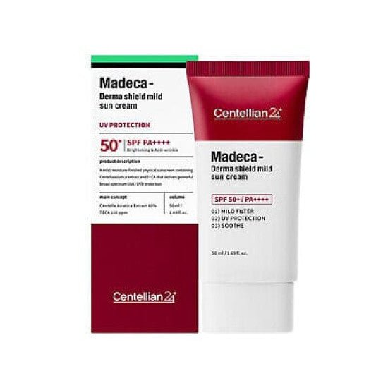 [Centellian24] Madeca Derma Shield Mild Sun Cream SPF50+/PA++++ (50ml) - Palace Beauty