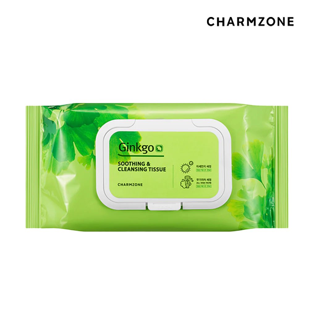 [Charmzone] Ginkgo Soothing & Cleansing Tissues 353g 70Sheets - Palace Beauty