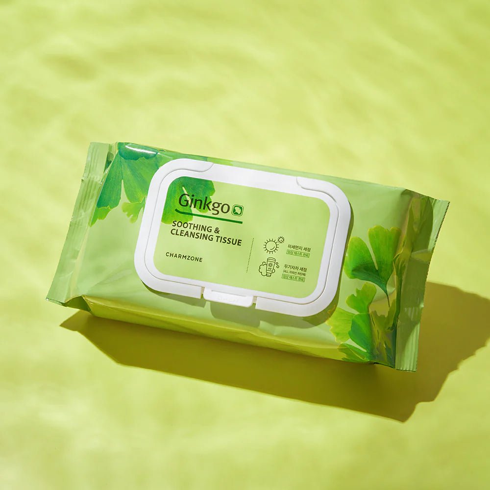 [Charmzone] Ginkgo Soothing & Cleansing Tissues 353g 70Sheets - Palace Beauty