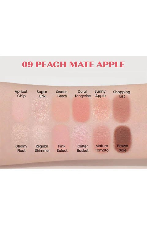 [CLIO] Pro Eye Palette Air K - Market Edition (09 PEACH MATE APPLE) - Palace Beauty