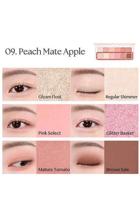 [CLIO] Pro Eye Palette Air K - Market Edition (09 PEACH MATE APPLE) - Palace Beauty