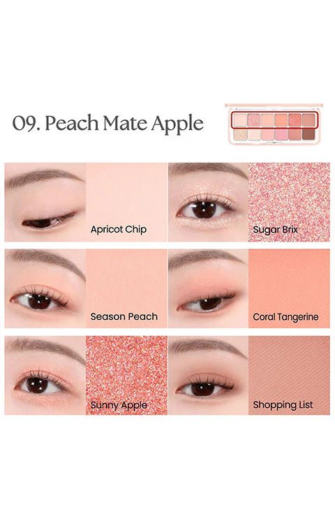 [CLIO] Pro Eye Palette Air K - Market Edition (09 PEACH MATE APPLE) - Palace Beauty