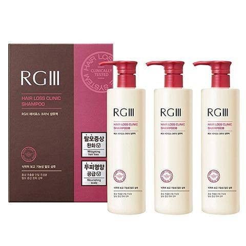 [cosmocos] RGIII Red Ginseng Hair Loss Clinic Shampoo Set (520Ml/ 17.58fl.oz X 3Ea) - Palace Beauty