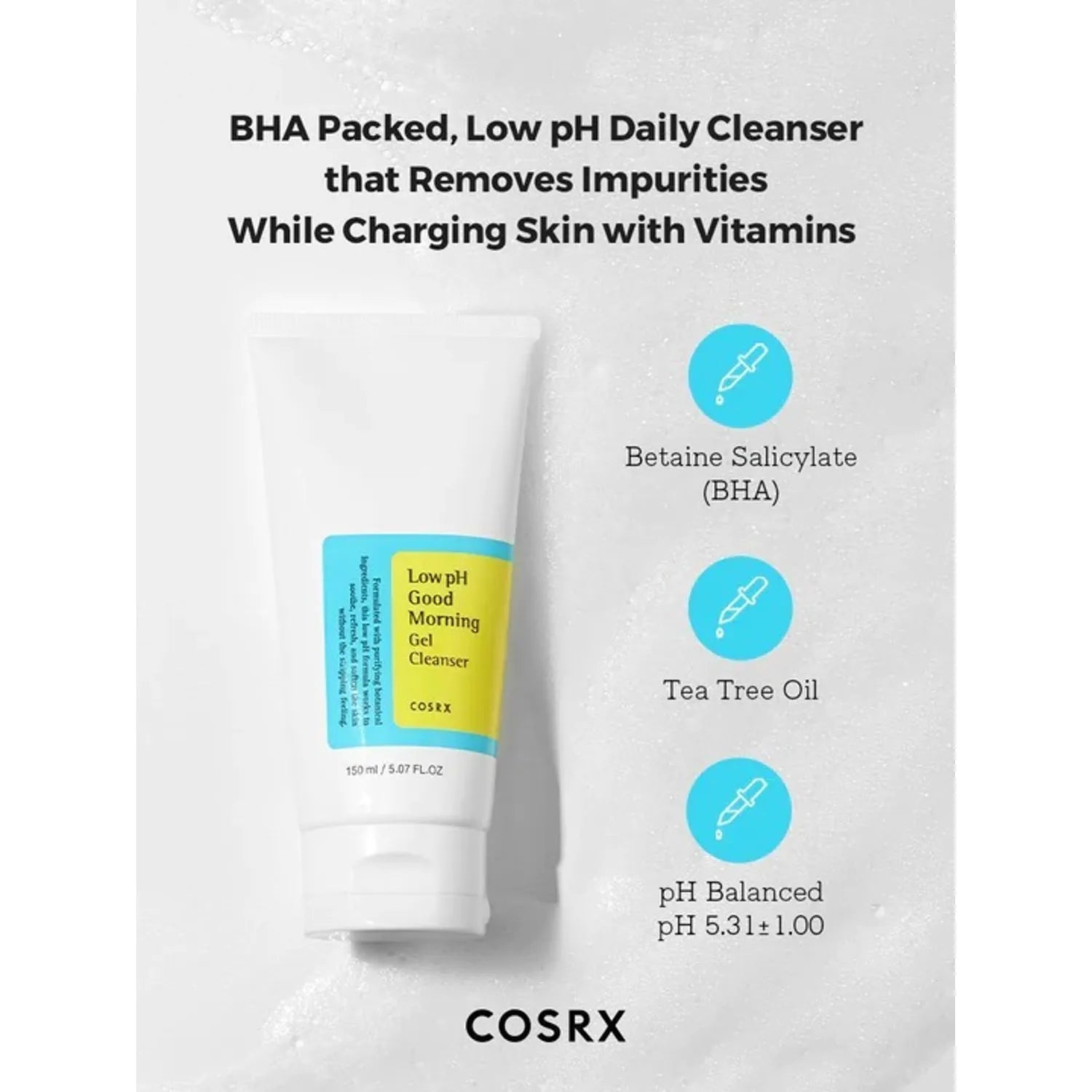 [COSRX Low pH Good Morning Gel Cleanser 150ml - Palace Beauty