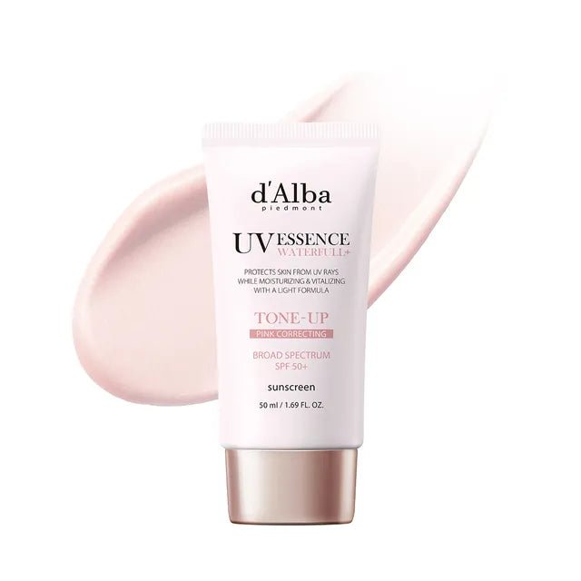 [d'Alba] UV Essence Waterfull+ Tone - up Pink Correcting Sunscreen OTC Ver. (US FDA STANDARD) 50ml - Palace Beauty