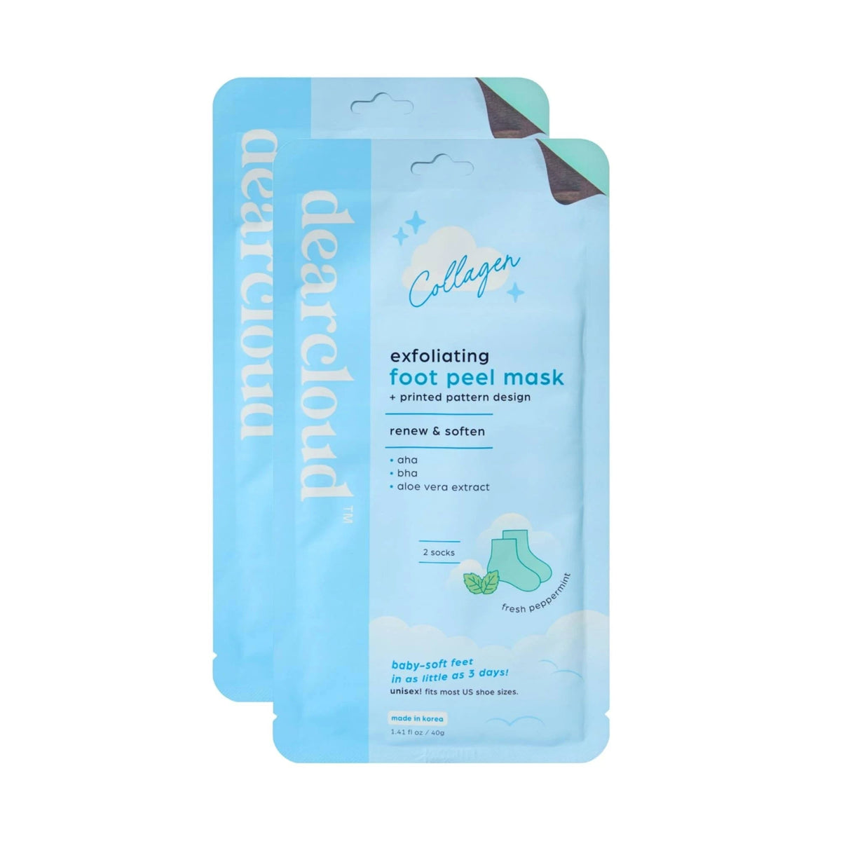 [dearcloud] Exfoliating Foot Peel Mask (1pair) - Palace Beauty