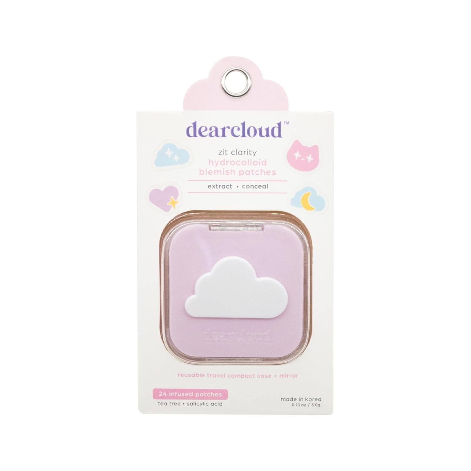[dearcloud] Hydrocolloid Blemish Patches(24Count&Compact Case) - Palace Beauty