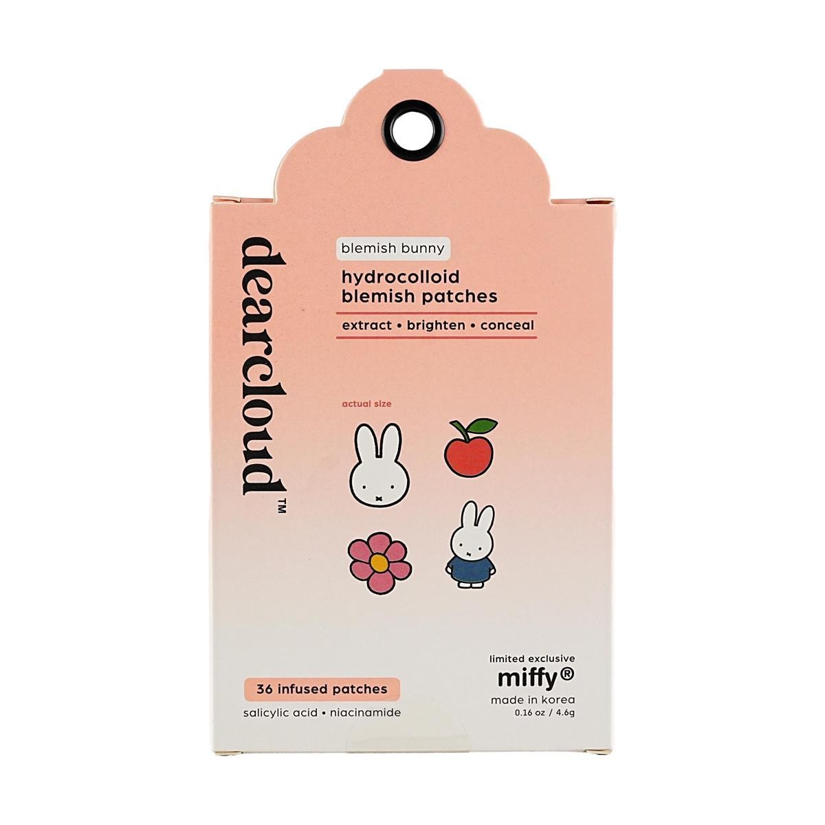 [dearcloud] Miffy Hydrocolloid Blemish Patches Blemish Bunny (refill only/36pcs) - Palace Beauty