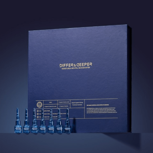 [DIFFER&DEEPER] Moisture & Revital Skin Booster Ampoule PDRN (2mlX14pcs) - Palace Beauty