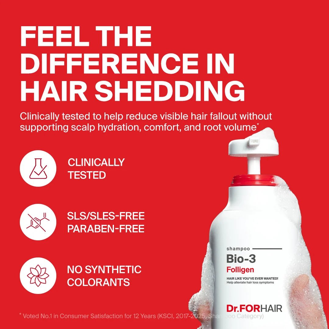 [Dr.FORHAIR] Bio-3 Folligen Shampoo (500mL/16.91fl.oz) - Palace Beauty
