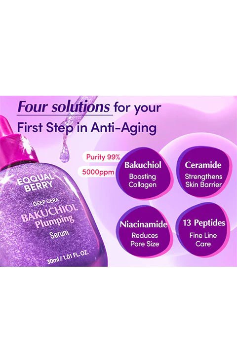 [EQQUALBERRY] Bakuchiol Plumping Serum (30ml/1.01fl.oz) - Palace Beauty