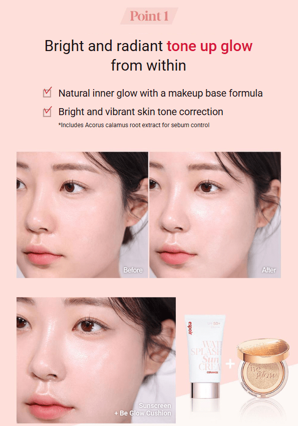 [espoir] Water Splash Sun Cream Ceramide (60mL) - Palace Beauty