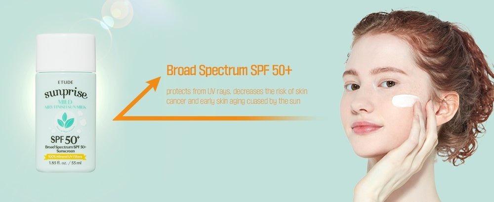 [Etude] Sunprise Mild Airy Finish Sun Milk SPF50+ Broad Spectrum - Palace Beauty