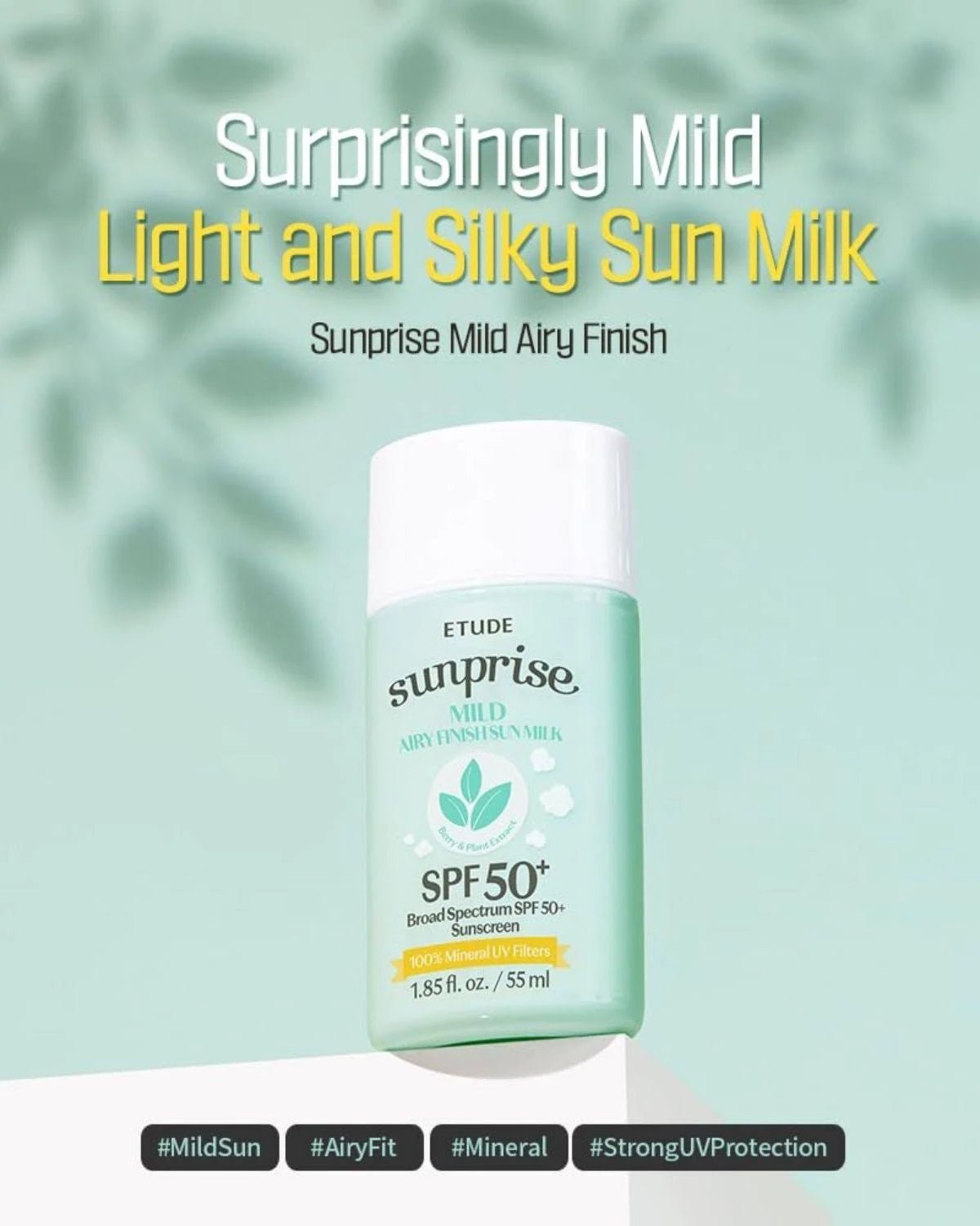 [Etude] Sunprise Mild Airy Finish Sun Milk SPF50+ Broad Spectrum - Palace Beauty