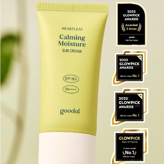 [goodal] Heartleaf Calming Moisture Sun Cream 50mL - Palace Beauty