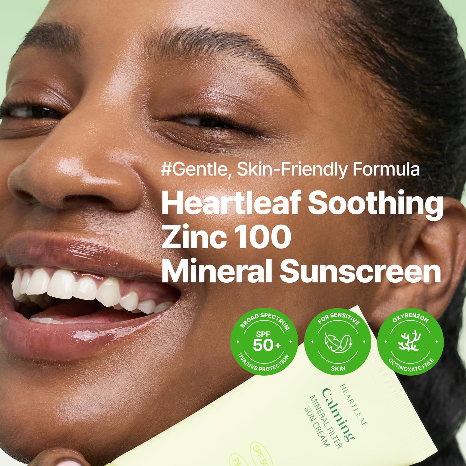 [goodal] Heartleaf Soothing Zinc 100 Mineral Sunscreen SPF50 Broad Spectrum 50ml - Palace Beauty