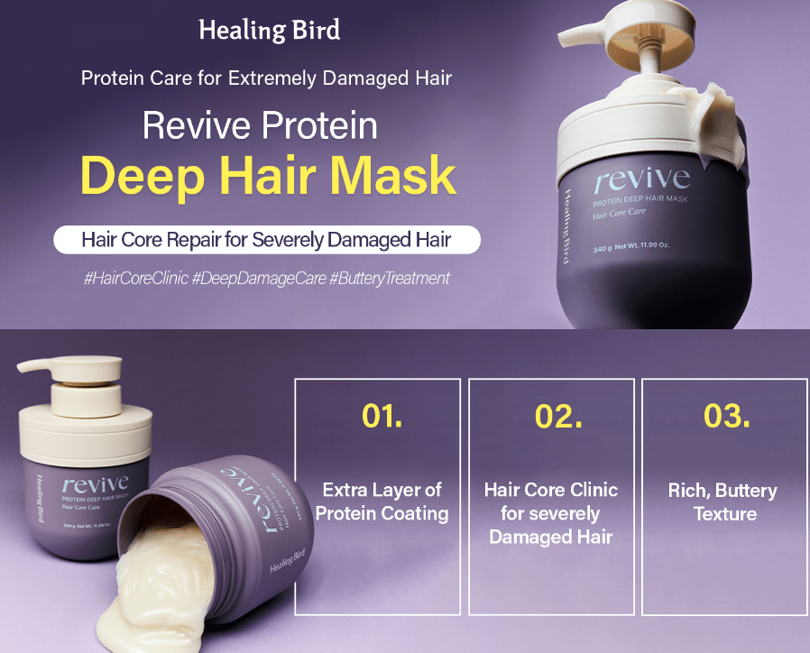 [Healing Bird] Revive Protein Deep Hair Mask (340ml/11.99fl.oz) - Palace Beauty