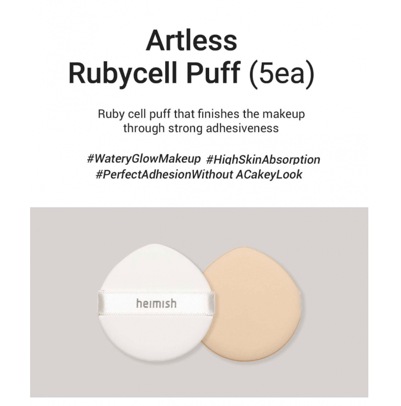 [heimish] Artless Ruby Cell Puff (5pcs) - Palace Beauty