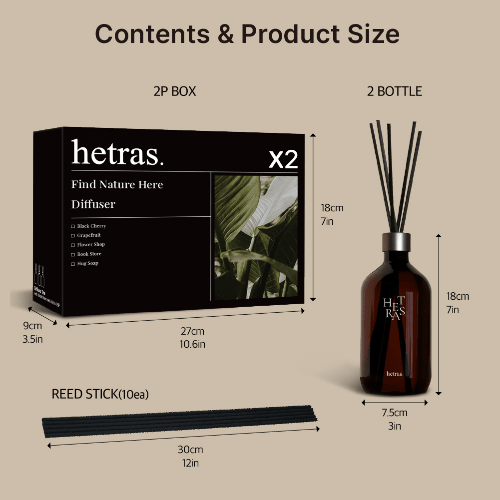 [hetras] Premium Diffuser - Flower shop (500ml*2ea) - Palace Beauty