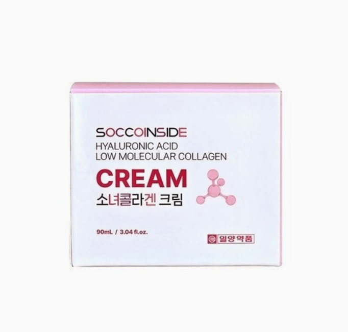 [ILYANG] SOCCOINSIDE Hyaluronic Acid Low Molecular Girl Collagen Cream (90ml) with FREE mini - size cream(20ml) - Palace Beauty