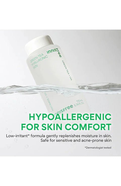 [INNISFREE] Green Tea Hyaluronic Skin (170ml) - Palace Beauty