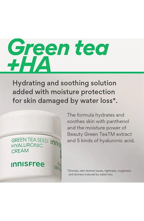 [INNISFREE] Green Tea Seed Hyaluronic Cream (50ml) - Palace Beauty