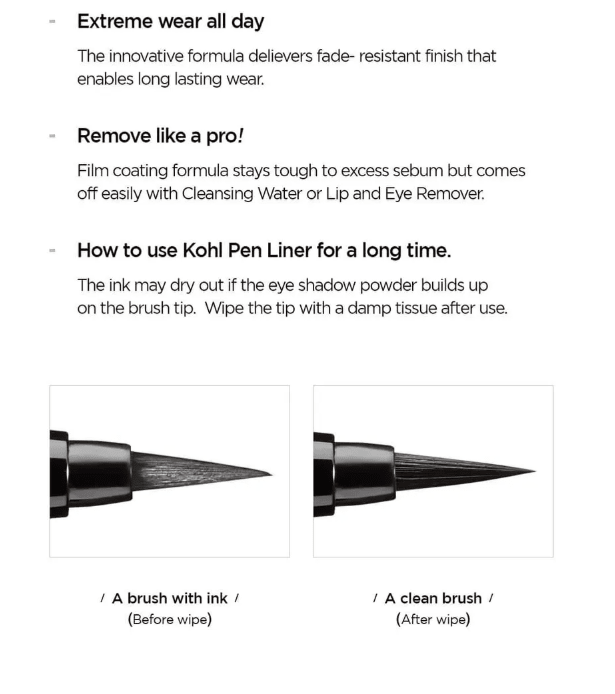 [Jung Saem Mool] Artist Kohl Pen Liner (black or brown) - Palace Beauty