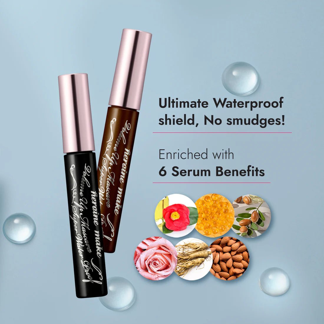 [Kiss me] Heroine Make Volume Up Mascara Super Waterproof (Black/Brown) - Palace Beauty