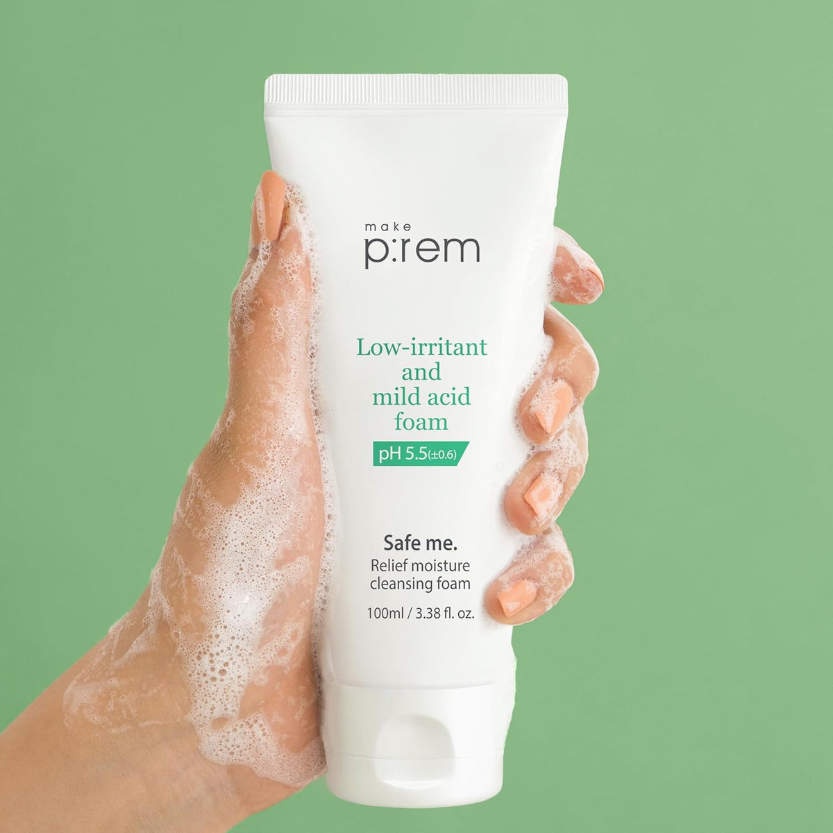 [make p:rem] *renewal* Safe Me Relief Moisture Cleansing Foam 100ml - Palace Beauty