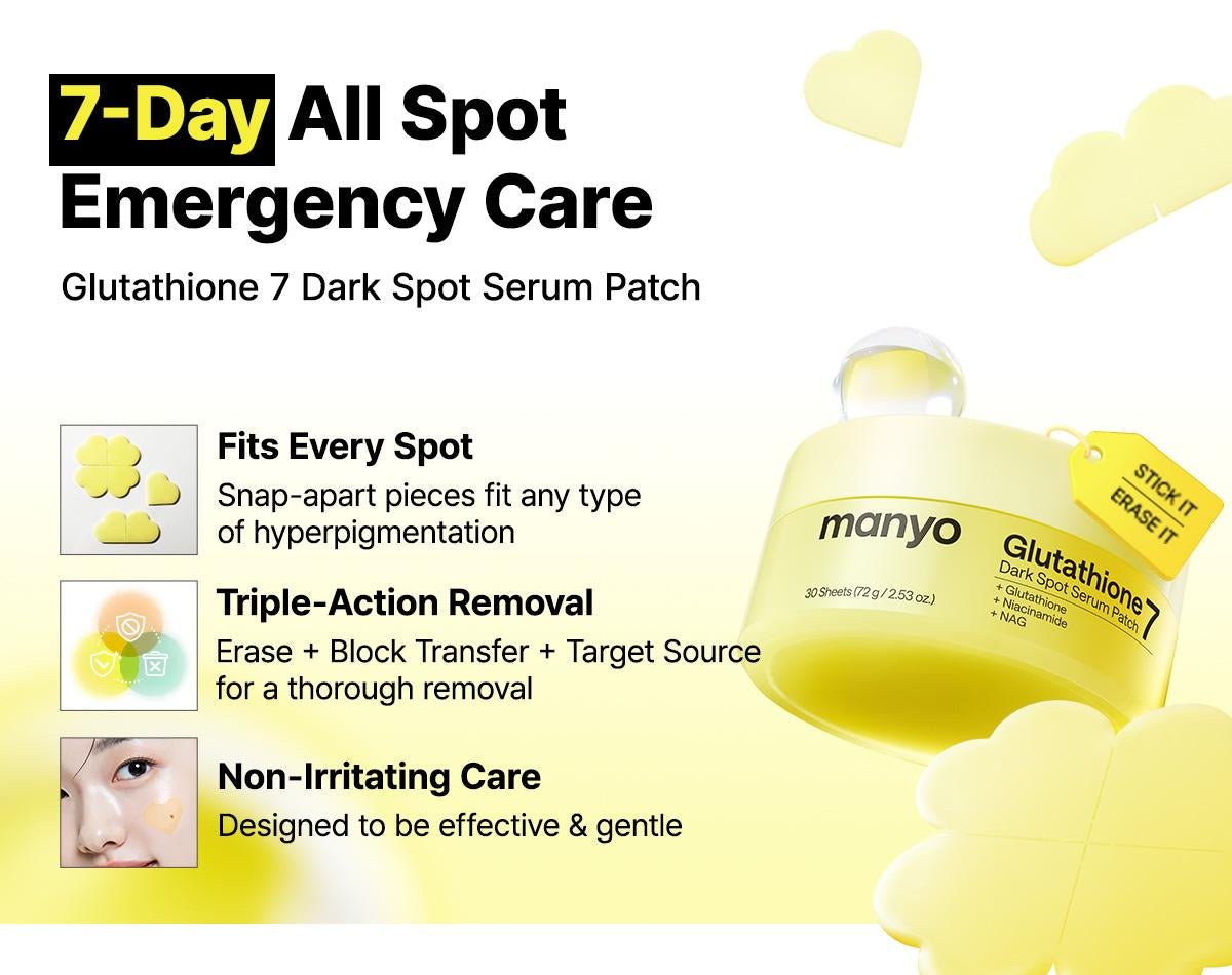 [manyo] Glutathione 7 Dark Spot Serum Patch 30P - Palace Beauty