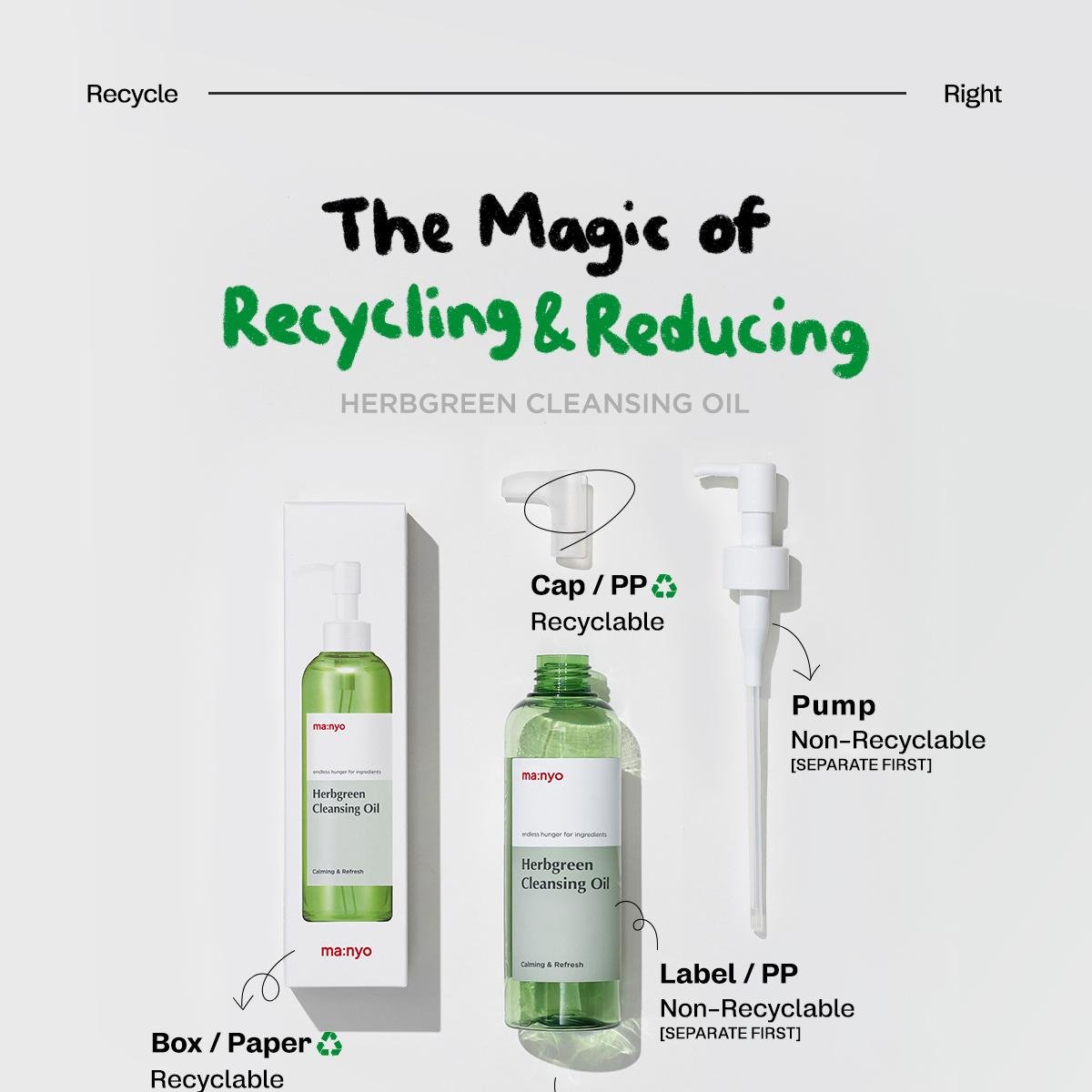 [manyo] Herb Green Cleansing Oil 200ml - Palace Beauty