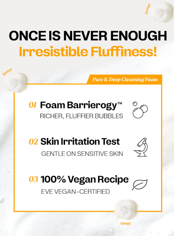 MANYO Pure&Deep Cleansing Foam Vegan 200ml - Palace Beauty