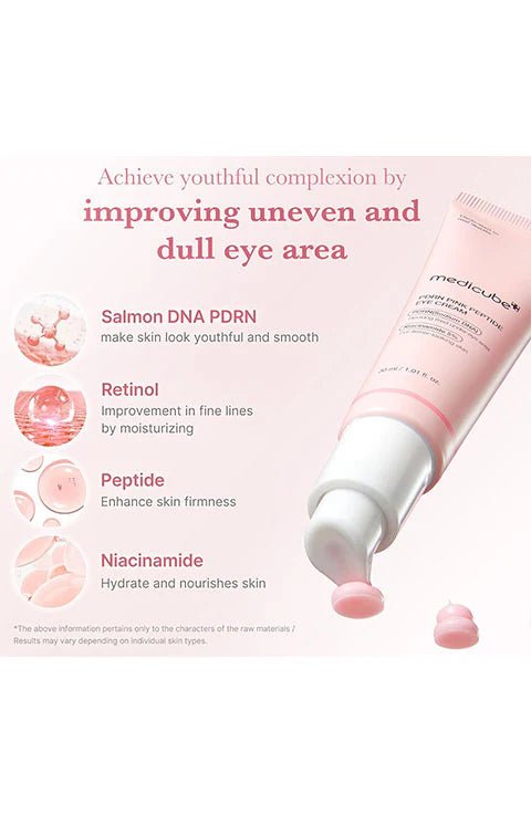[medicube] PDRN Pink Peptide Eye Cream (30ml/1.01fl.oz) - Palace Beauty