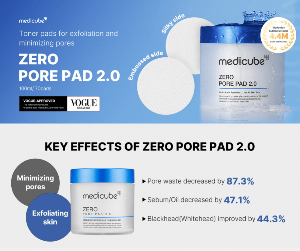 [Medicube] ZERO PORE PAD 2.0 (70pcs) - Palace Beauty