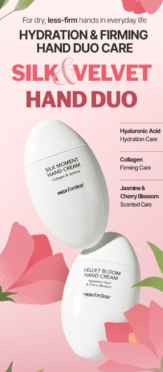 [MEDIfordear] Silk Hand Cream Duo Jasmine&Cherry Blossom (2pc) - Palace Beauty