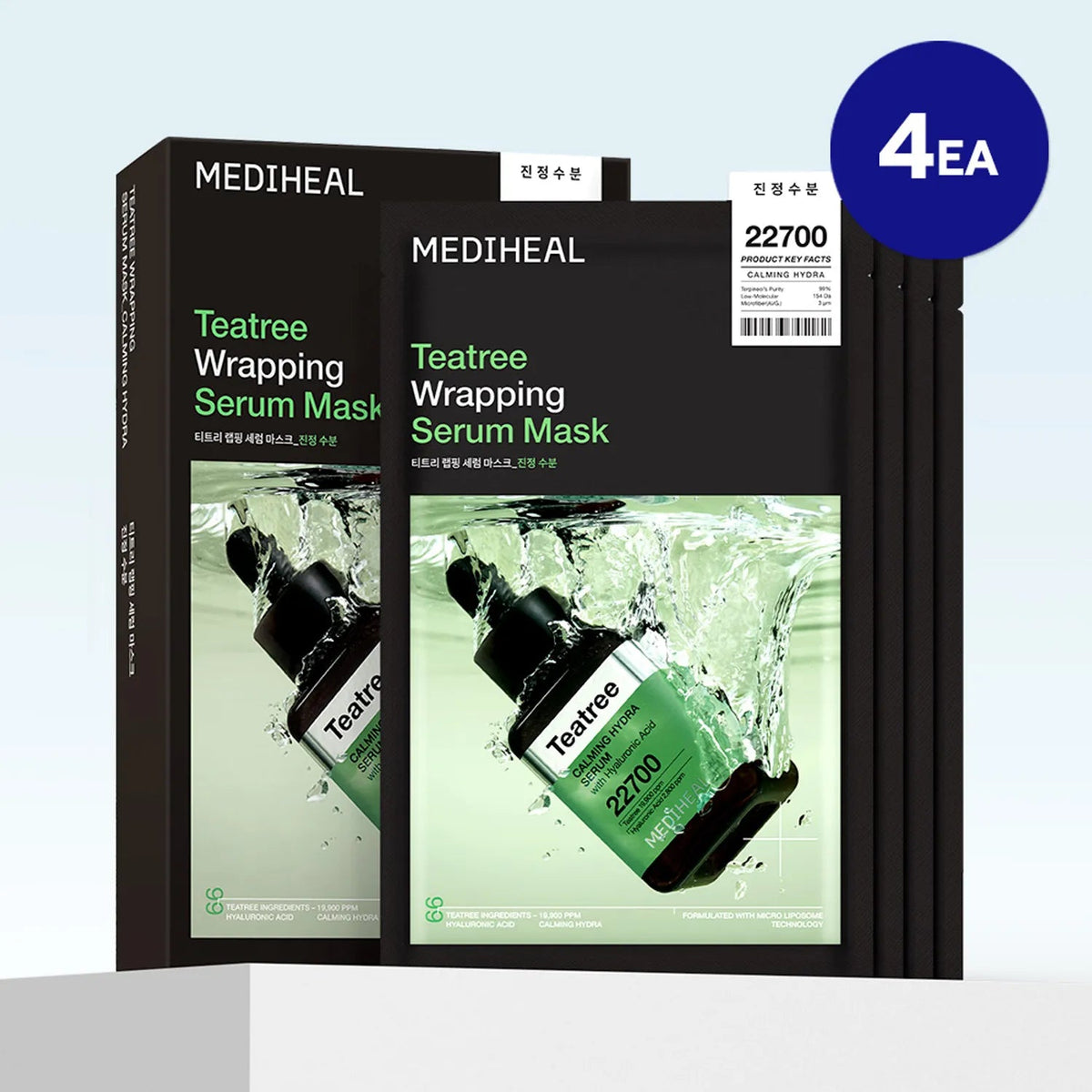 [MEDIHEAL] Teatree Wrapping Serum Mask Sheet Calming Hydra 1pc or 1box(10pc) - Palace Beauty